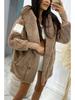 Abrigo de Felpa con Capucha para Mujer Otoño/Invierno 2026 - Estilo Europeo y Americano