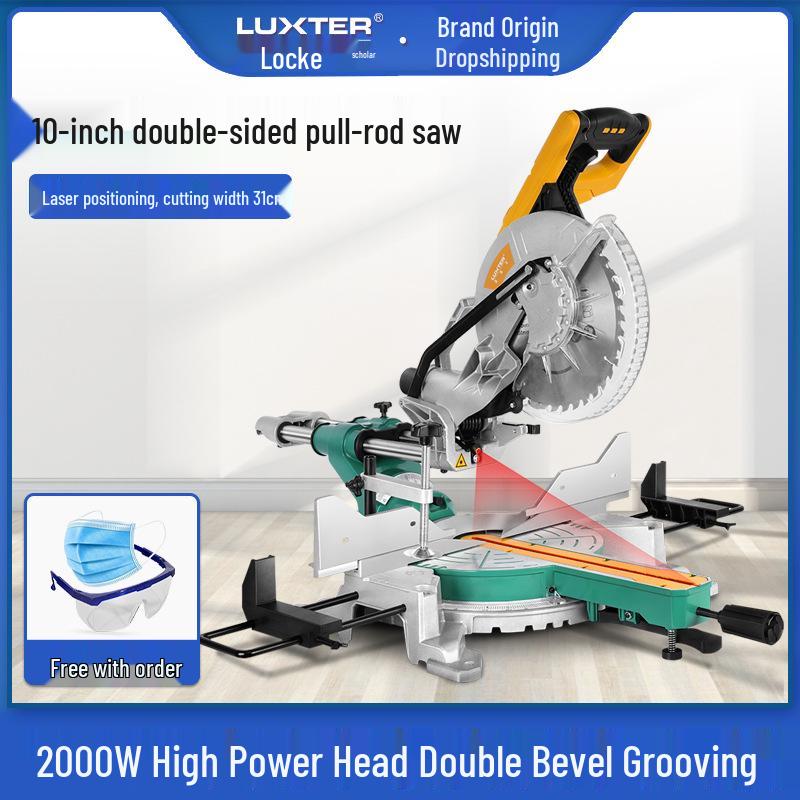LUXTER 10" Sliding Compound Miter Saw for High-Power Wood and Aluminum Cutting