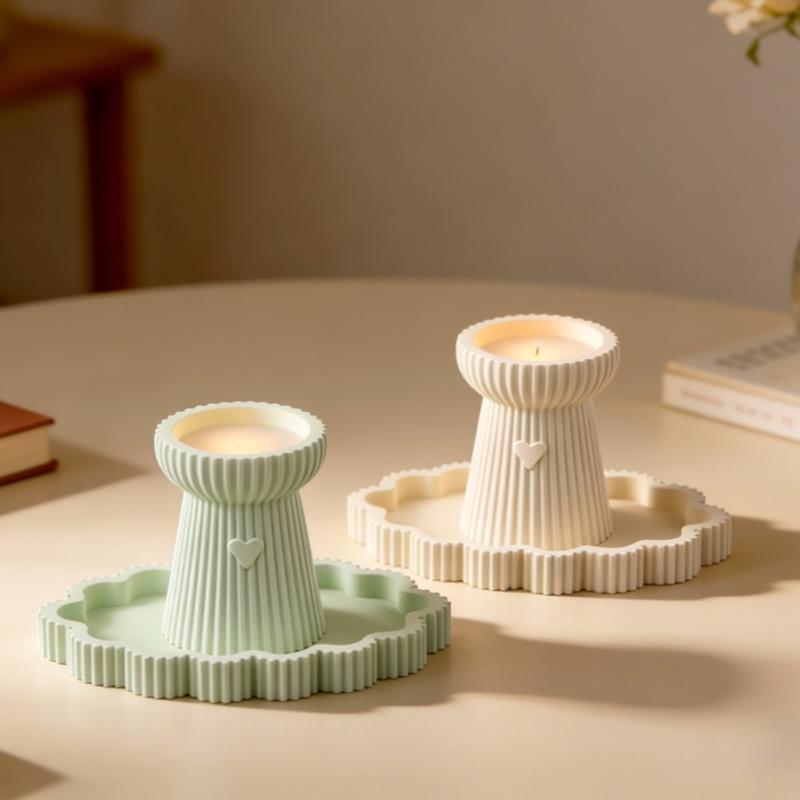 Food Grade Silicone Heart Shaped Candle Making Mould For Home Decoration And Gift Crafting