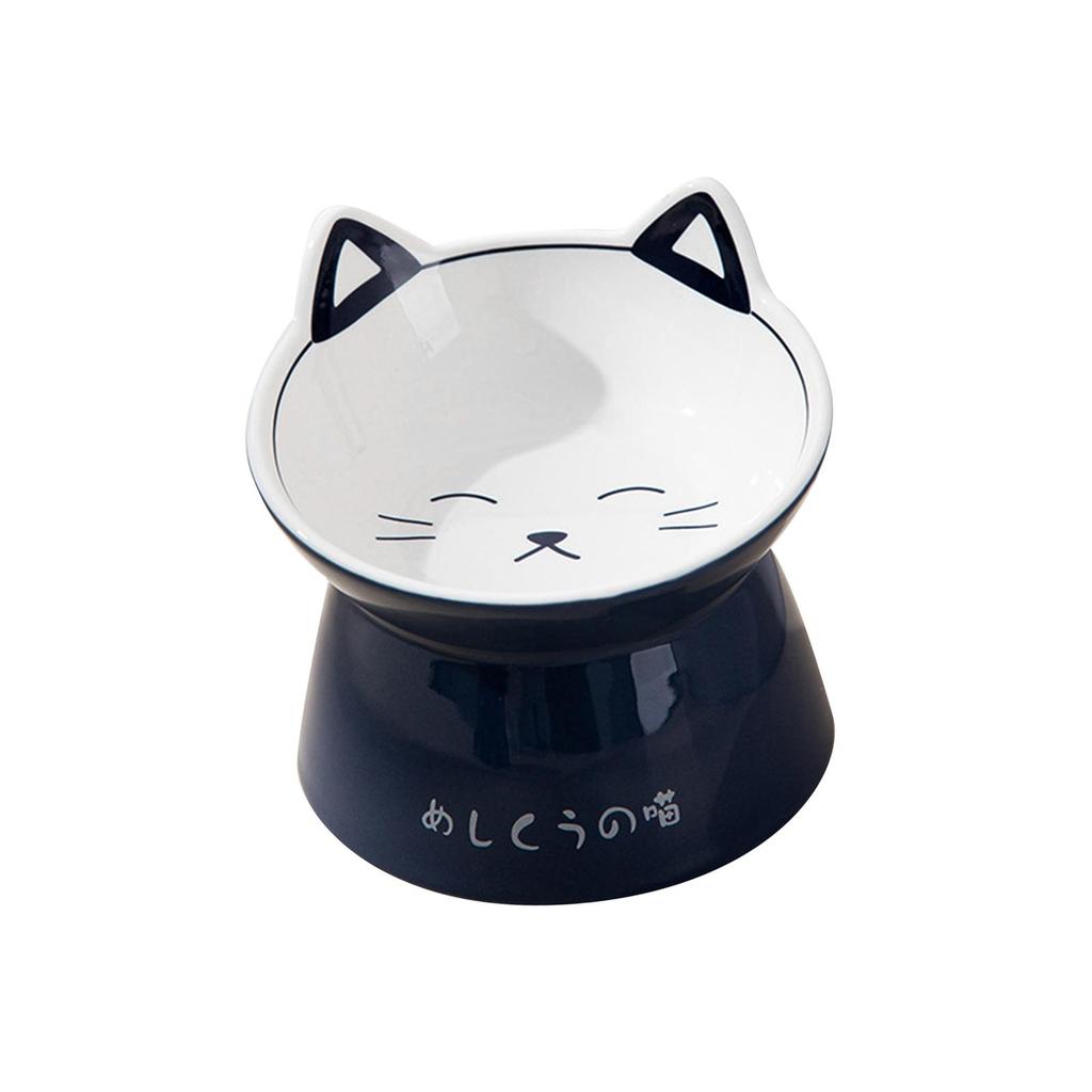 Ceramic Raised Cat Food Bowl Dish and Water Stylish 11.5cmx8cm