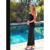 Solid Color Sleeveless Camisole Dress Pure Color Sleeveless Hip Spaghetti Straps Dress