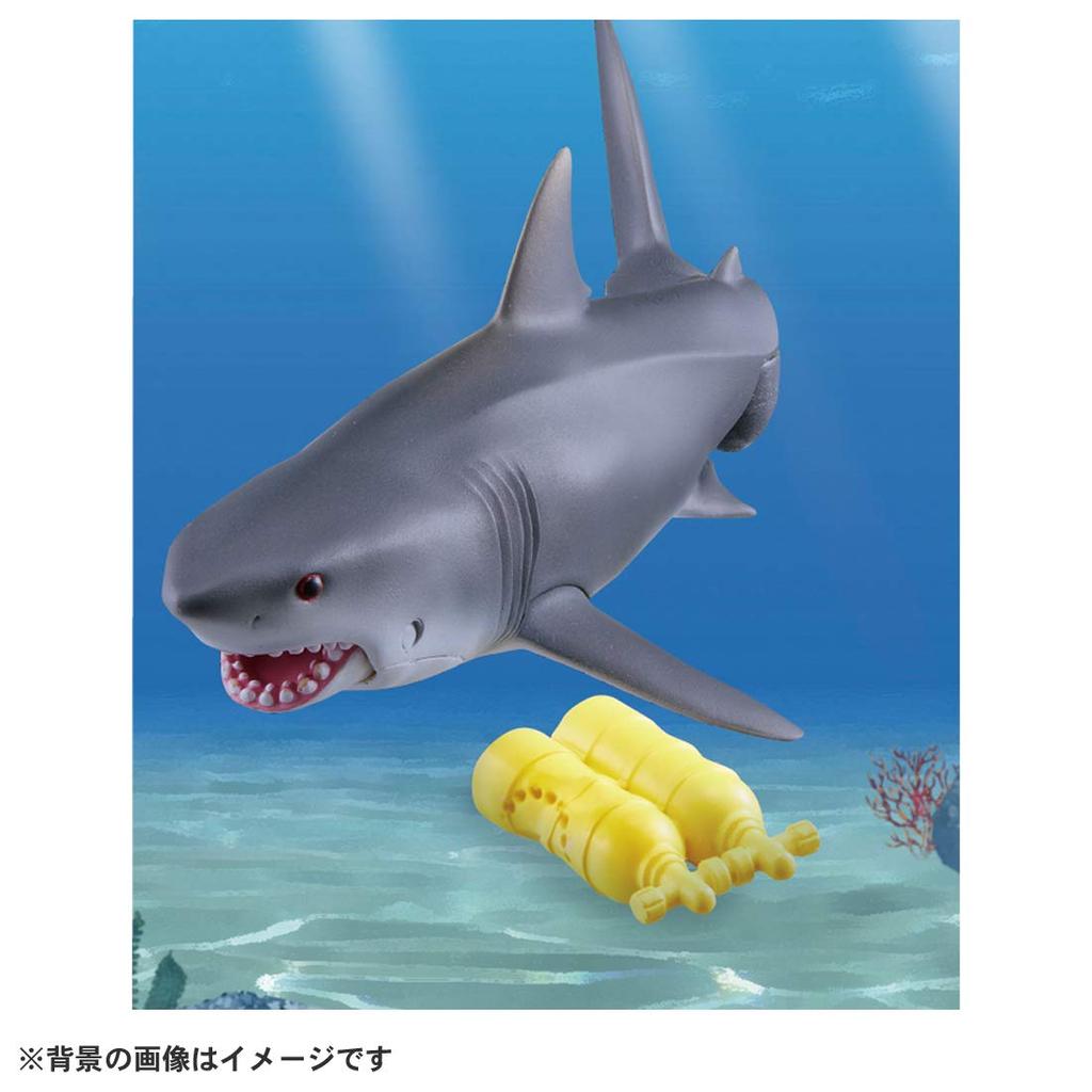 Takara Tomy Ania Great White Shark Animal Dinosaur Toy Ages AS-07 (Floating Ver.) 3+