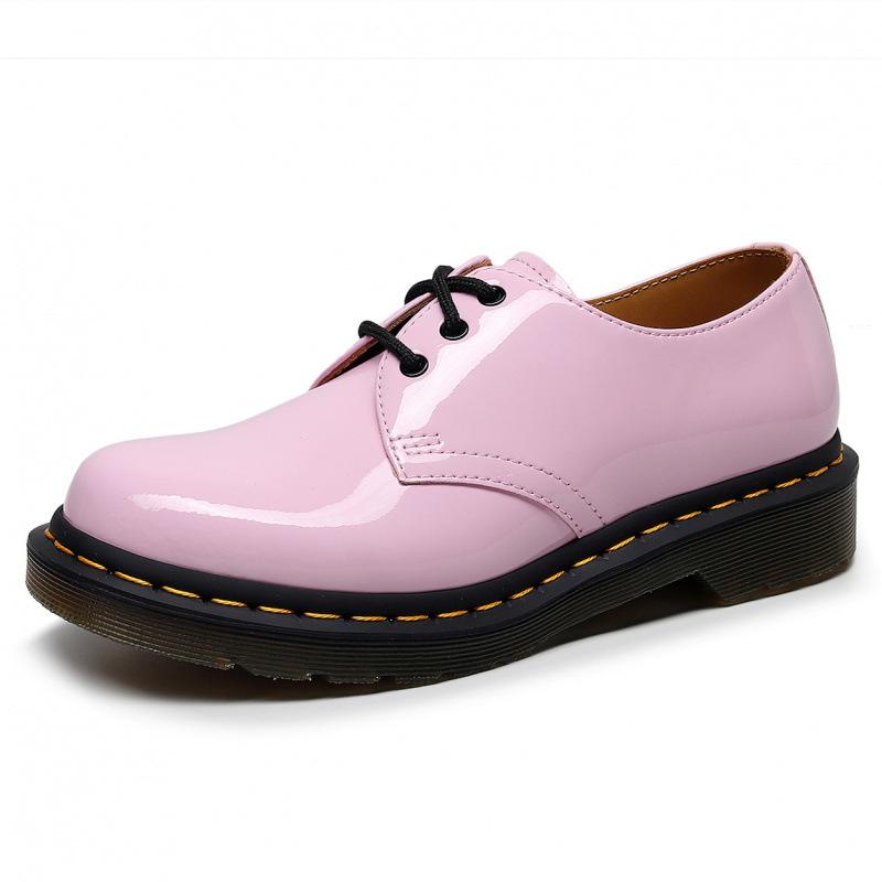 

Mirror low-top small leather shoes women s leather pink short boots round head men s and women s couples casual workers 48