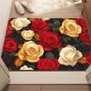Spring Door Mat Hello Spring Flower Tulip Pattern Entrance Rug Modern Home Indoor Outdoor Decor Soft Non-Slip Welcome Carpet