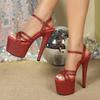 Nightclub Sex Women's Shoes Waterproof Table Roman Fish Mouth Lady Outer High Heel