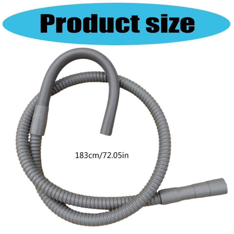 1.83m High Strength Plastic Drainage Pipe Drain Hose Plastic Texture for Automatic Top Load Washers Easy Installation