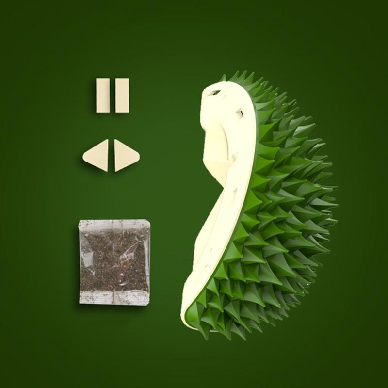 New Durian Scratching Comb 2-in-1 Pet Comb For Cat Grooming Dental Care Pet Comb Cat Corner Scratching Rubbing Brush
