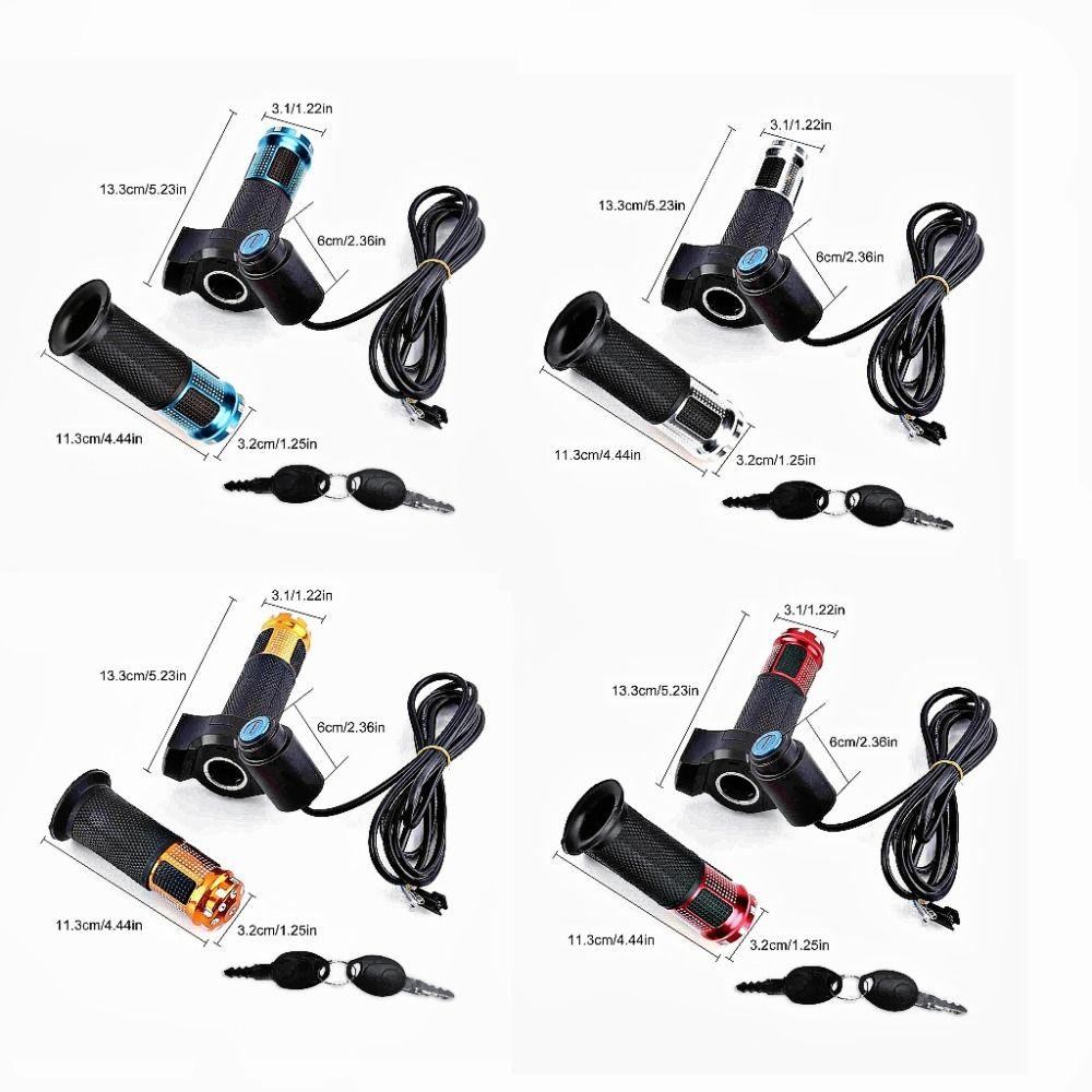 12-84V Plyn s digitálním displejem a zámkem pro elektrickou koloběžku, elektrické kolo, motorku