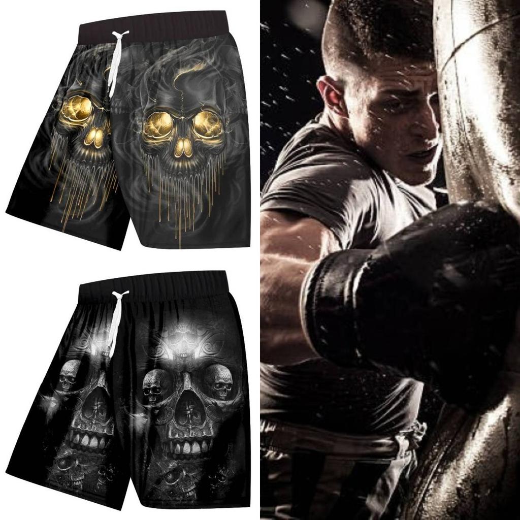 Devil Ghost Skeleton Horror Skull Demon Boxing Shorts Pants 3D Print Training Unisex Men Women Quick Dry Fitness Gym Sport Workout Casual Streetwear