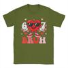 Six Seven 67 Bruh 6 7 Meme Funny Valentine Heart Cotton T-Shirt Men Summer Y2K T Shirts O Neck Tee Shirt Plus Size Casual Tops