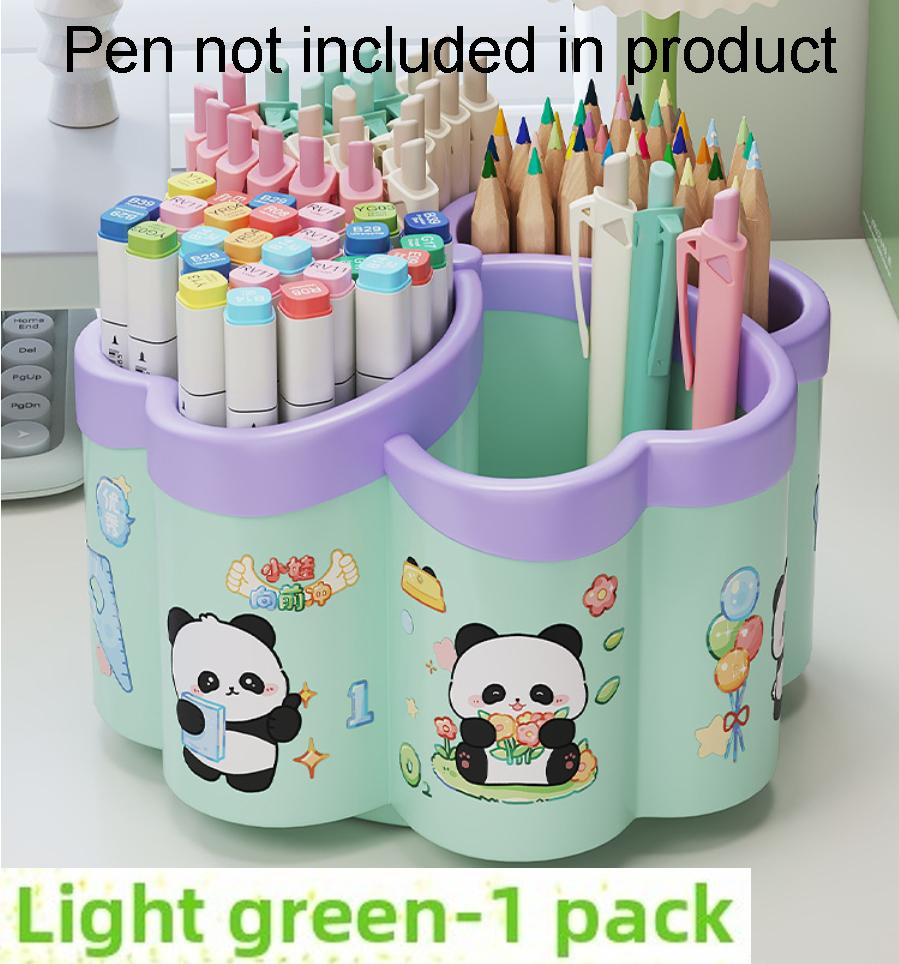 

360° Rotating 4-Tier Desktop Organizer - PP Plastic, Space-Saving with Lids - 3 Colors - for Office, Home & Small Spaces