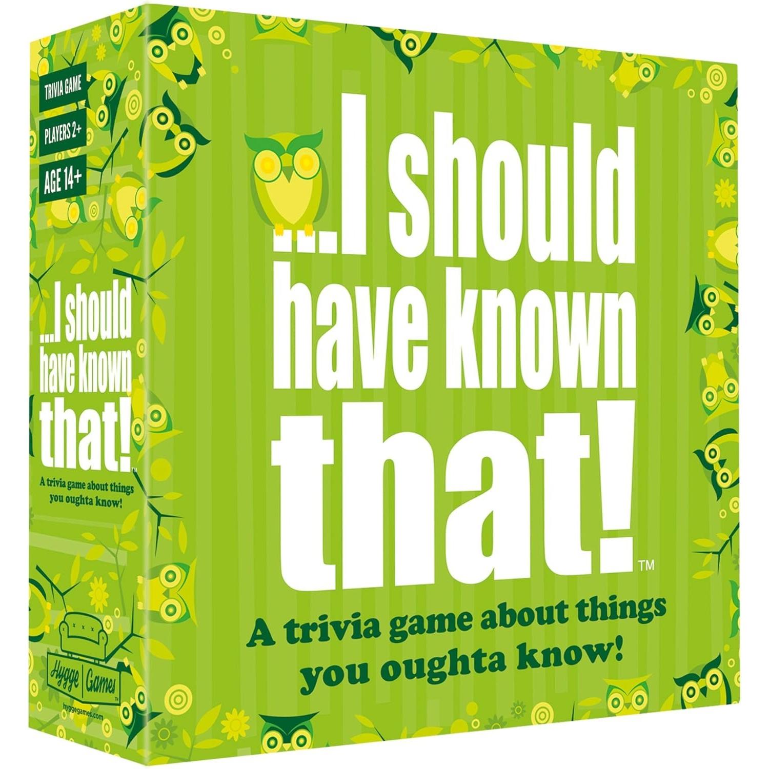 

I should have known that Trivia Game About Things You Oughta Know Card Board Game