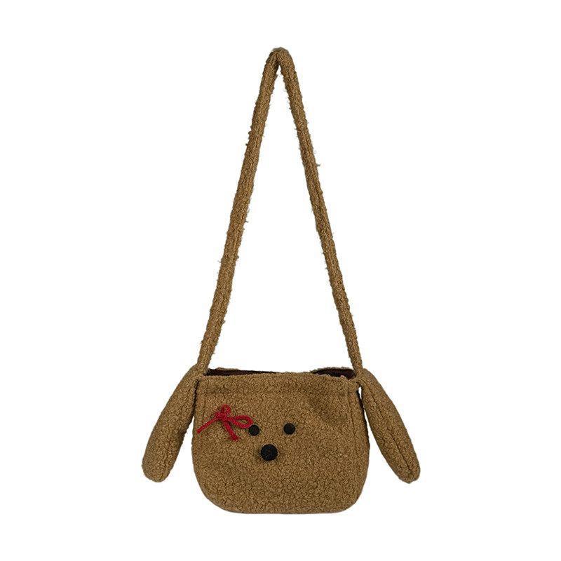 Small Dog-shaped Water Bottle Bag, Small and Unique Bow-shaped Shoulder Bag, Versatile Commuter Crossbody Bag