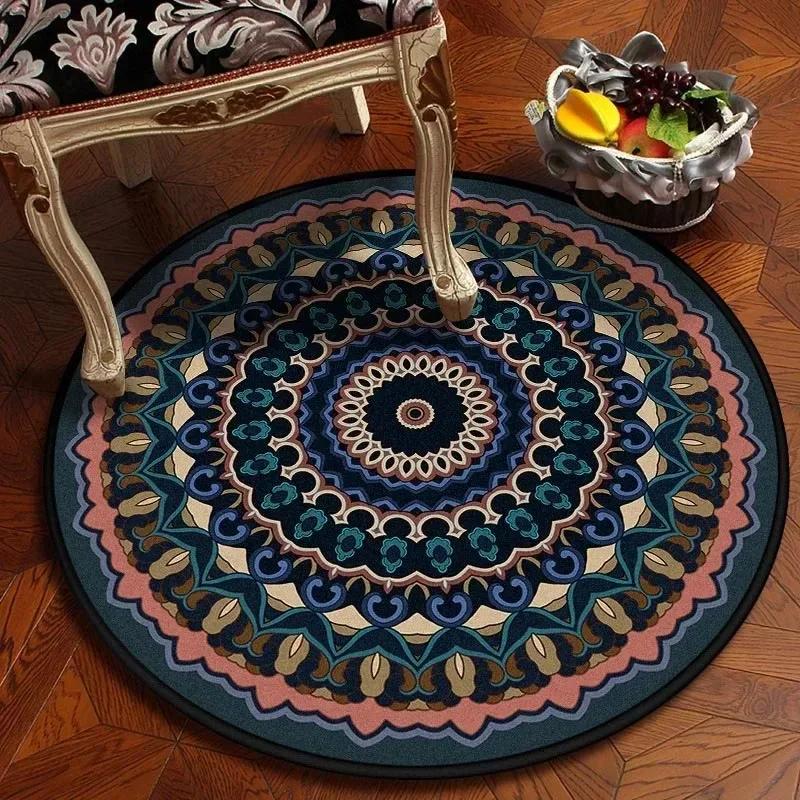 Bedroom Children's Chair Non-slip Floor Mat Room Home Decoration Round Carpet Living Room Mandala Bathroom Absorbent Floor Mat