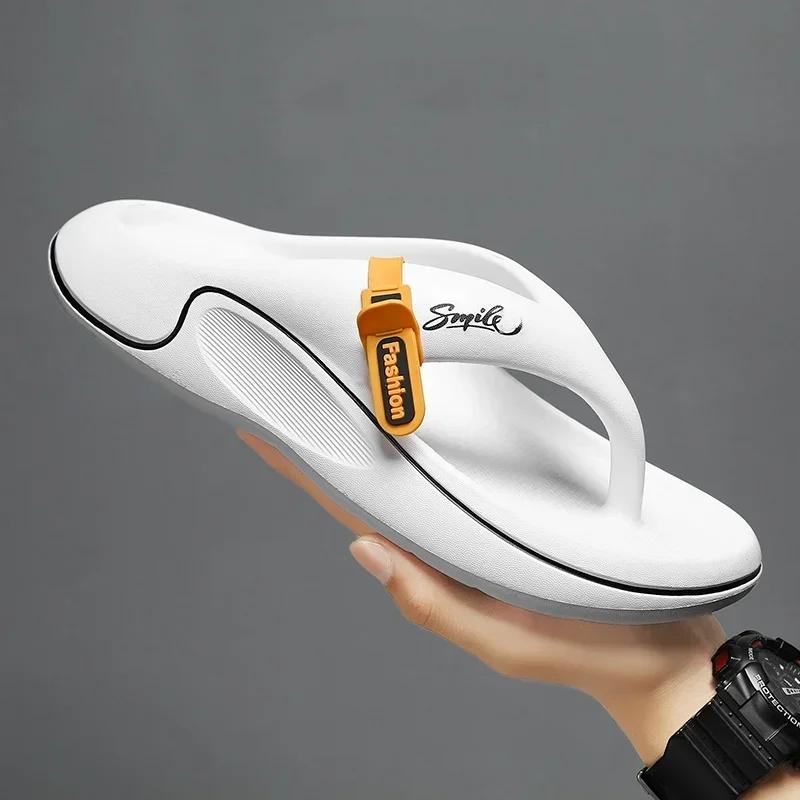 Summer Men Flip Flops Soft Sole EVA Beach Slippers for Men Outdoor Platform Casual Shoes Home Non-slip Bathroom Slides Shoes