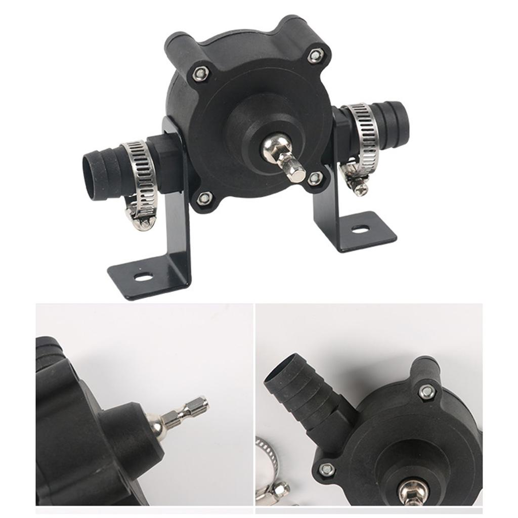 Elektrische Bohrmaschinenpumpe Kleine Haushaltspumpe Handbohrmaschinenbetriebene Pumpe Mini Selbstansaugende Wasserpumpe Schwarz