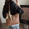 Solid Color Popular Trend Tote Bag Summer New Large Capacity Atmospheric Texture Versatile Shoulder Armpit Bag Women