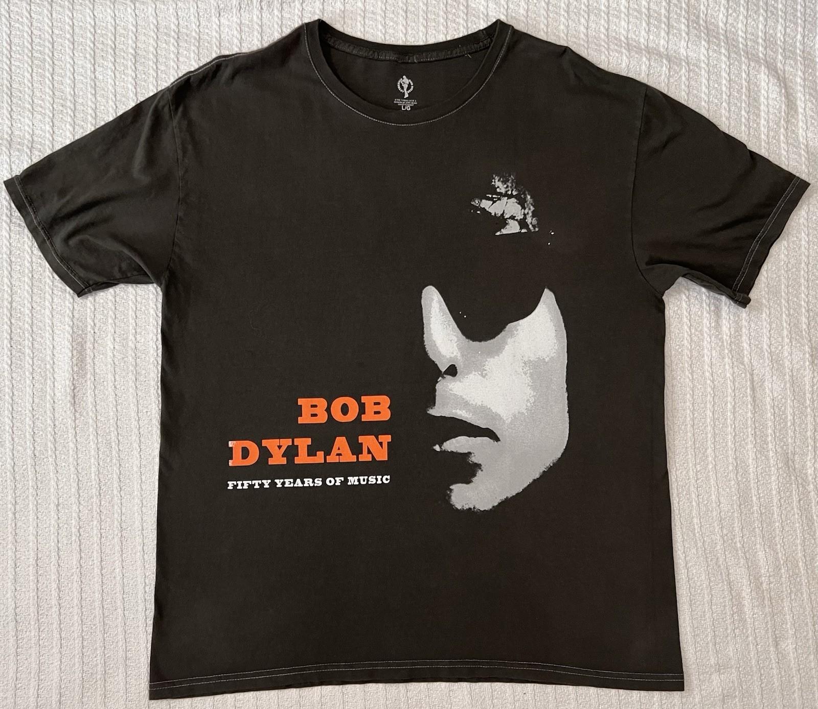 Bob Dylan Fifty Years Of Music T Shirt Mens L/XL 23” X 29” Cotton Graphic Tee XXXL