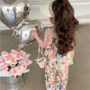 Kinder Kleidung Floral Ärmellose Hosenträger Lose Tops + Geerntete Hose Kinder Atmungsaktive Sport Casaul Outfit Zwei Stücke Set