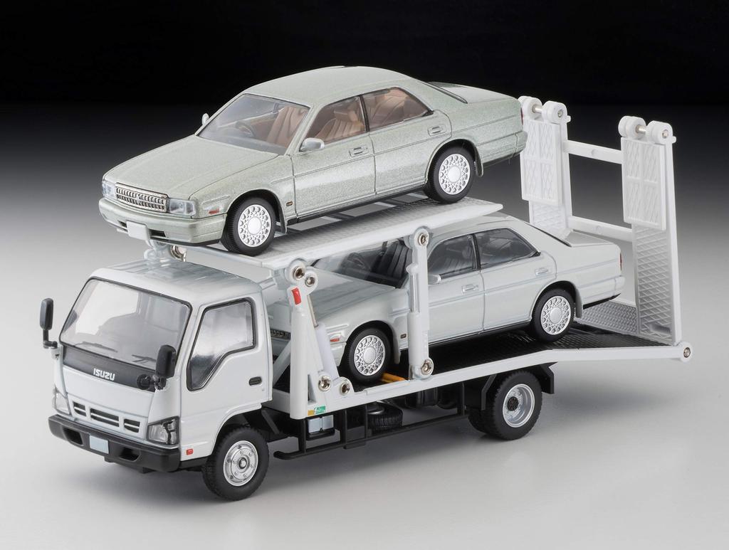 Tomica Limited Vintage Neo Scale Isuzu Elf Hanamidai Auto Safety Loader Big Wide White Finished Model 1/64 LV-N191a