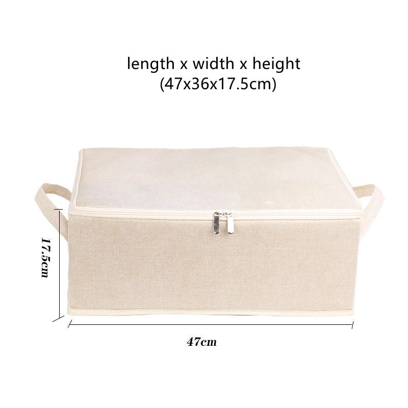 Cotton Linen Big Capacity Clothes Storage Boxes Thicken Non-woven Fabric Sundries Storage Box Wardrobe Moisture-proof Storage Bo