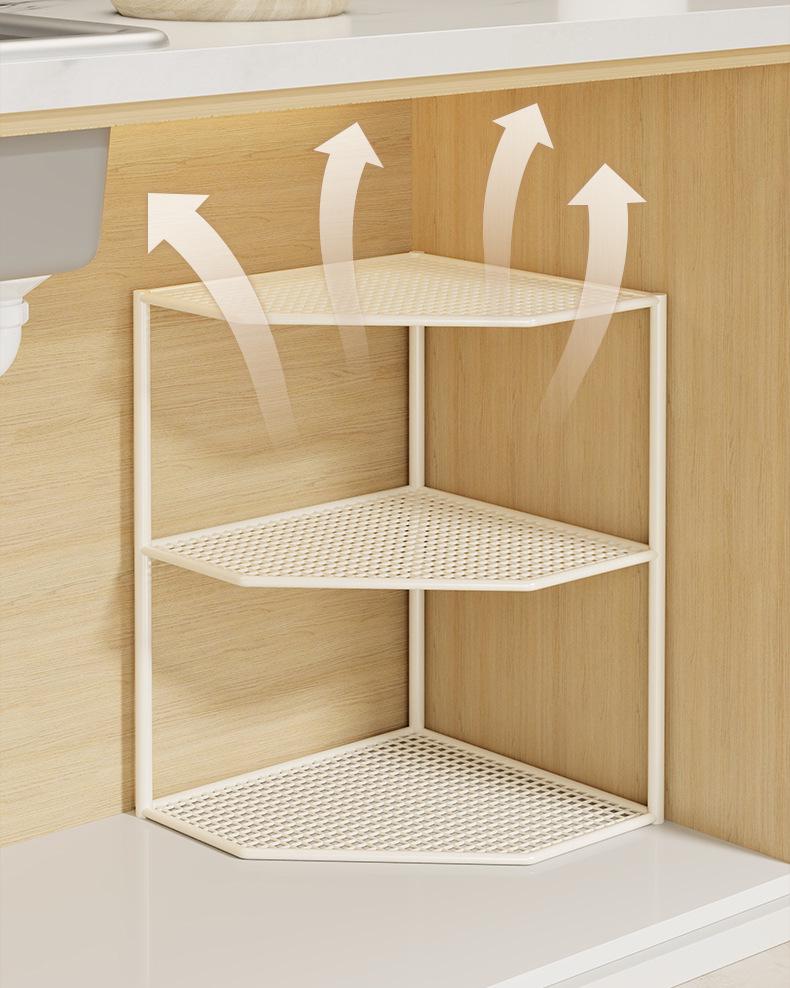 Corner Kitchen Counter Shelf: Multi-layer Pot and Cookware Storage Rack
