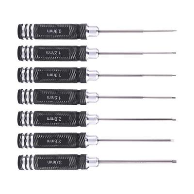 Sada přesných šestihranných šroubováků 7 velikostí (0 9mm 3 0mm) pro RC modelové nástroje
