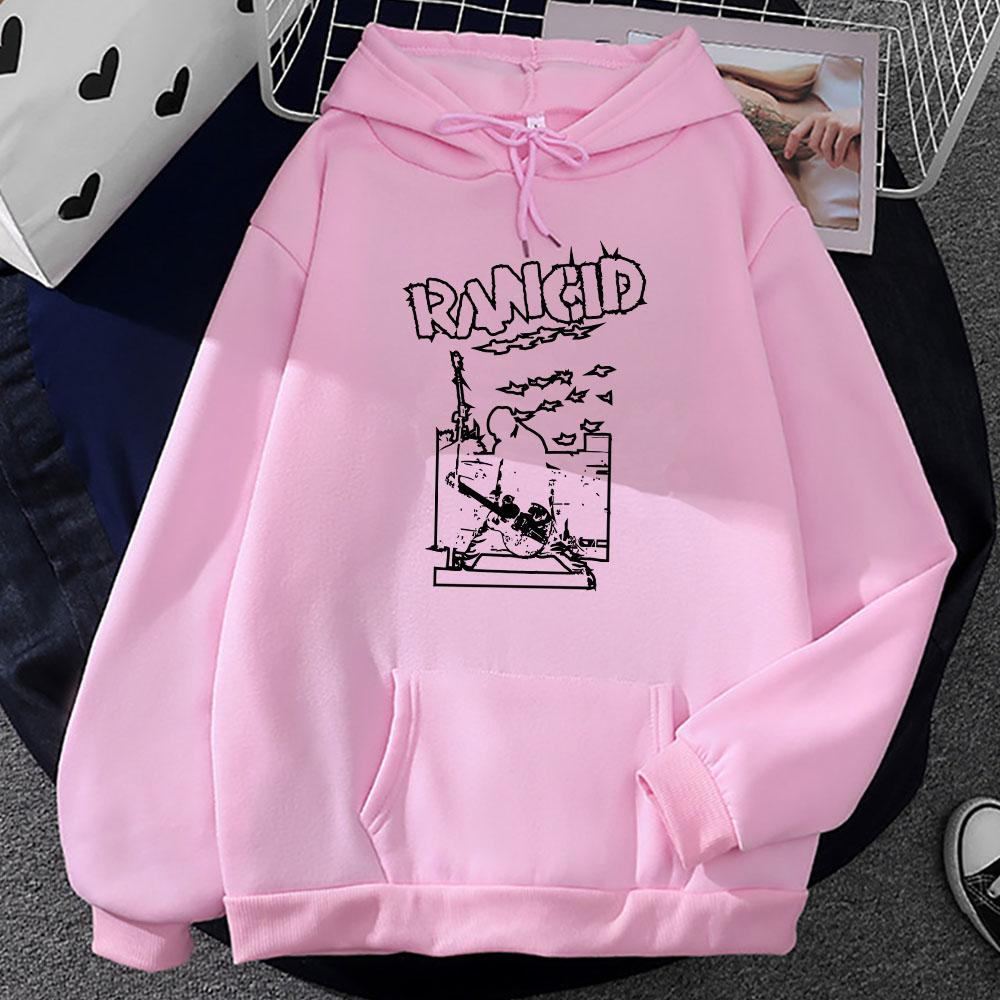 Fashion Rock Band Rancid Hoodies Men Casual Streetwear Sweatshirts Sudaderas Hombre Graphic Clothes Hooded Winter Hoodie