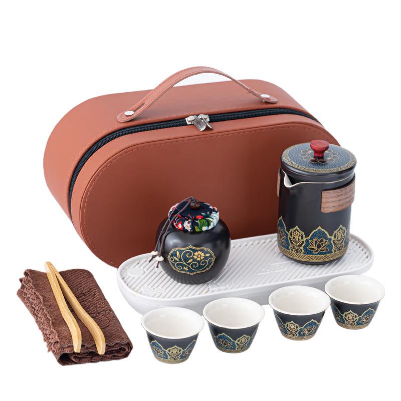 Travel Tea Set Portable Kuaike Cup Outdoor Ceramic Tea Set Event Business Festival Gifts