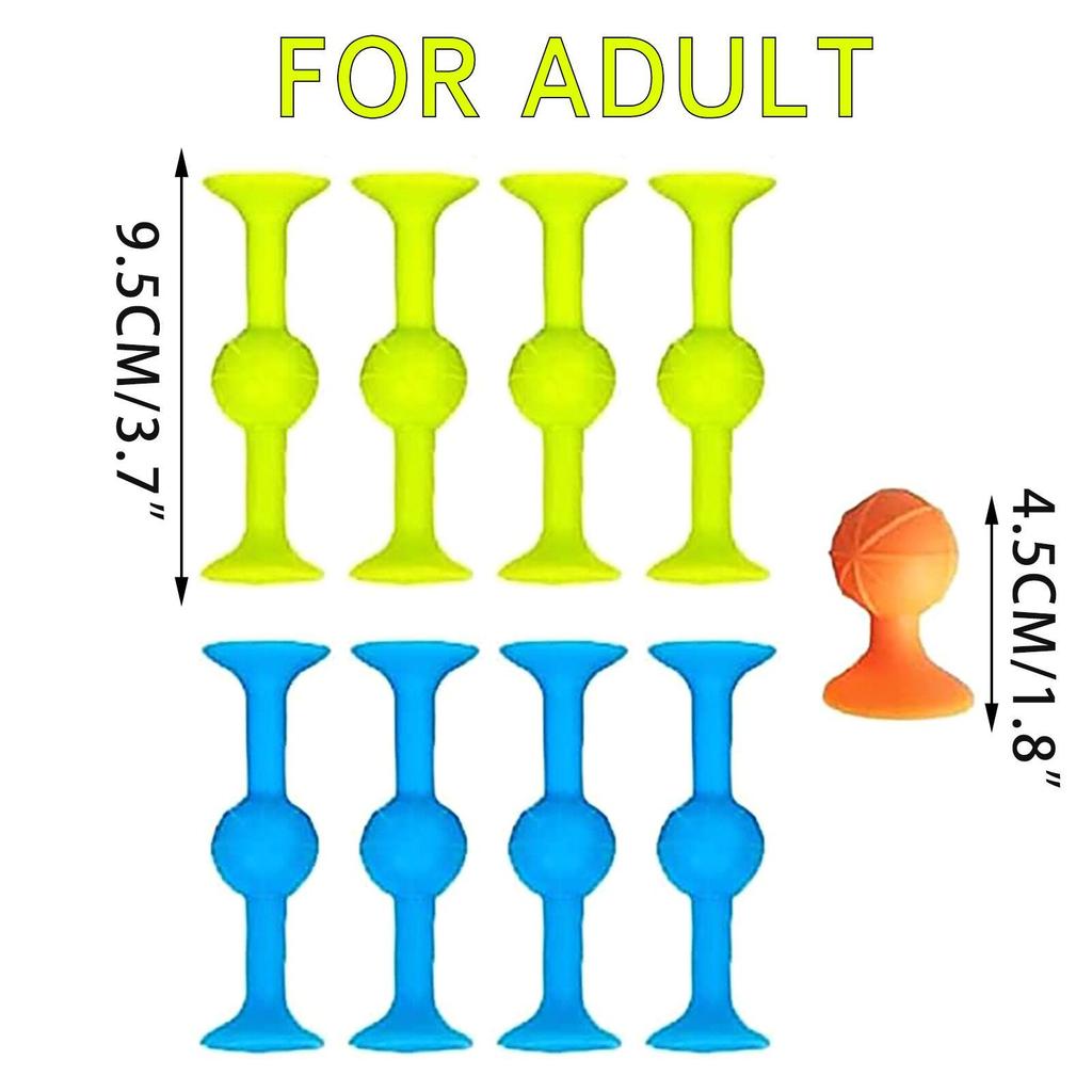 9PCS Soft Sticky Suction Dart Fidget Toy Family Interactive Game Pop Silicone Dart Toy Party Game Fingertip Decompression Toy