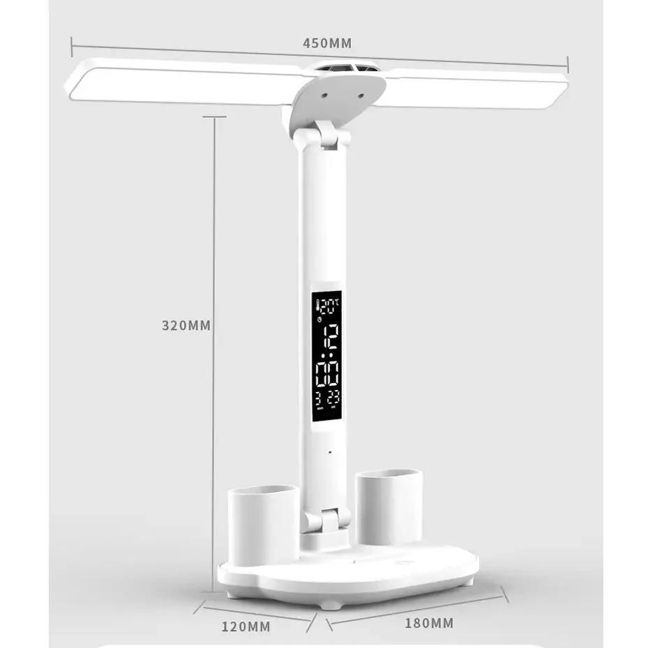 Lampă de birou cu LED, 3 niveluri, cu reglare tactilă, lumină de noapte, reîncărcabilă prin USB, protecție ochilor, lampă de masă pliabilă pentru dormitor, noptiera