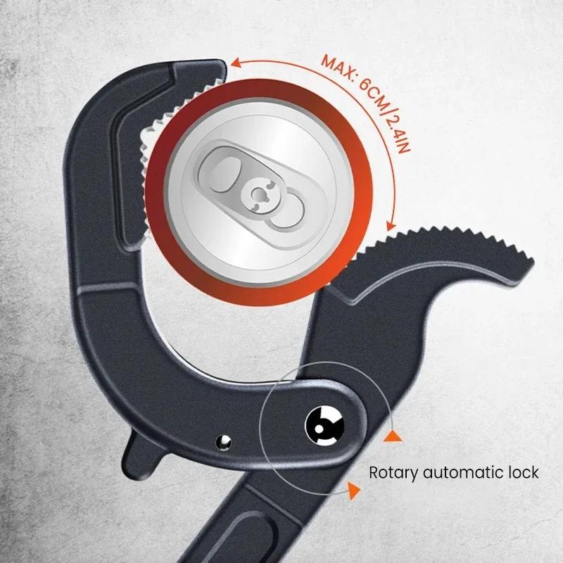 Schraubenschlüssel, Kohlenstoffstahl, multifunktionales manuelles Reparaturwerkzeug in Industriequalität, verstellbarer, selbstsichernder Ratschen-Maulschlüssel