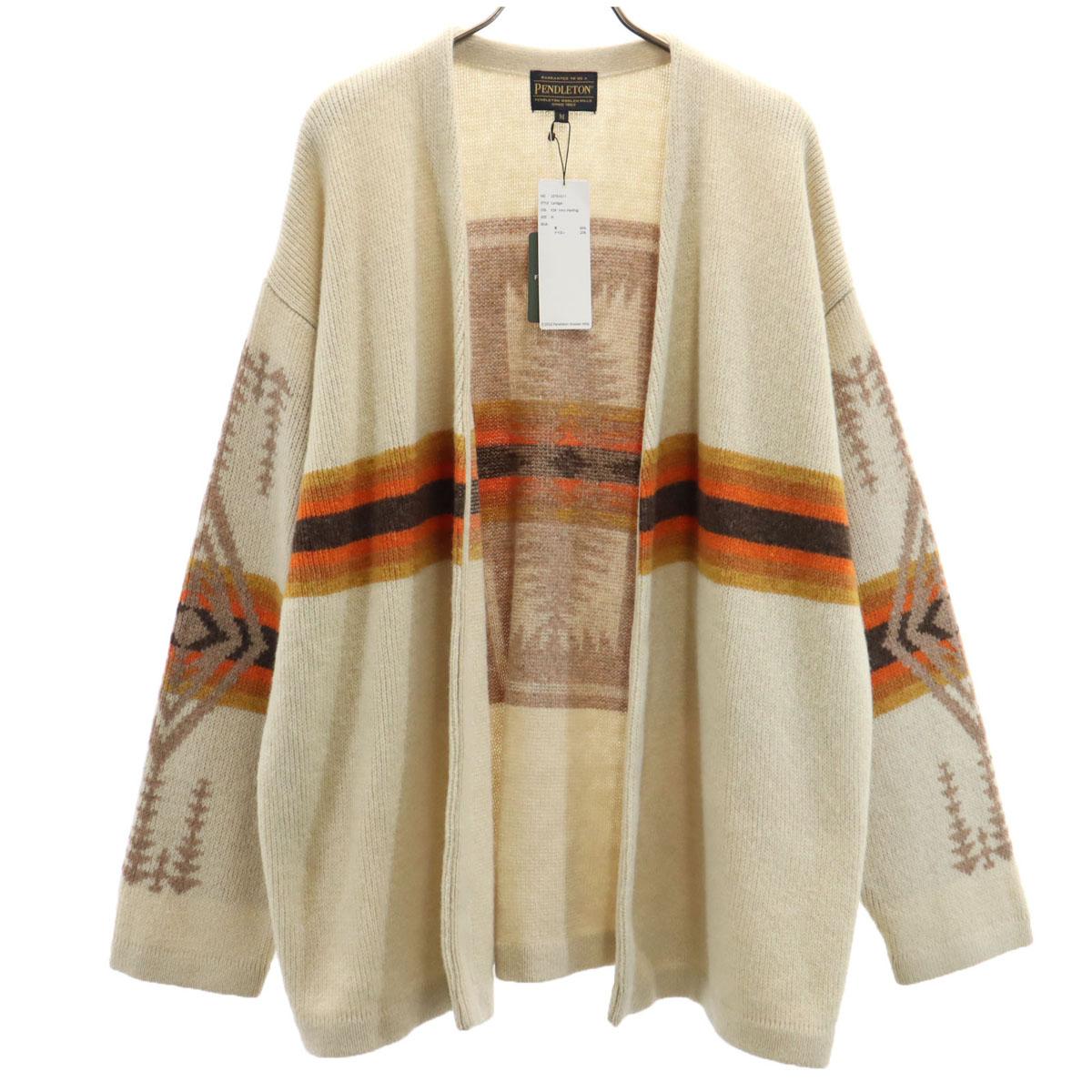 

unused PENDLETON wool blend Long sleeve cardigan M beige Men s Used
