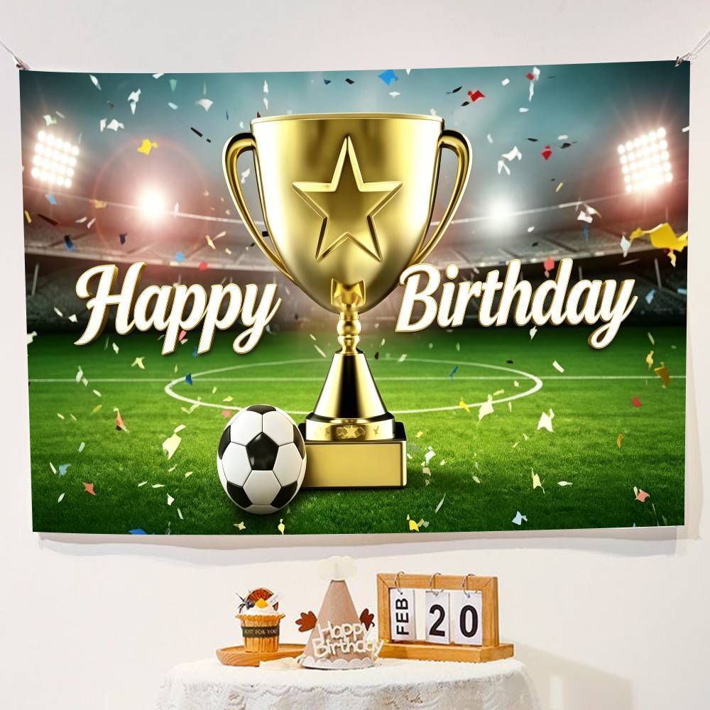 Football Boy Birthday Party Decorations Backdrop Photography Background Photo Studio Props Banner