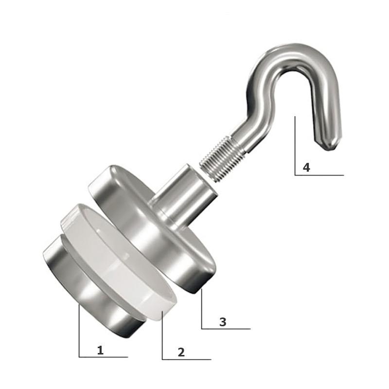 Magnetic Hook Holder 20X7Mm Strong Magnet, Hunter Hanger, Load Capacity 16Kg