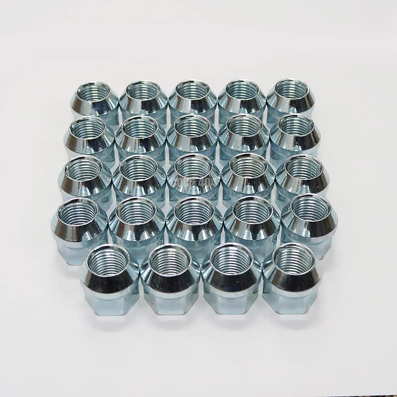M14 x 1.5 Wheel Nut Thru Type Silver 24pcs