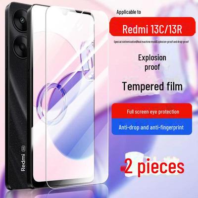 Redmi 13C/13R Full Screen Tempered Film: Anti-Fall/Explosion-Proof, High-Definition Protective Film for Redmi 12C