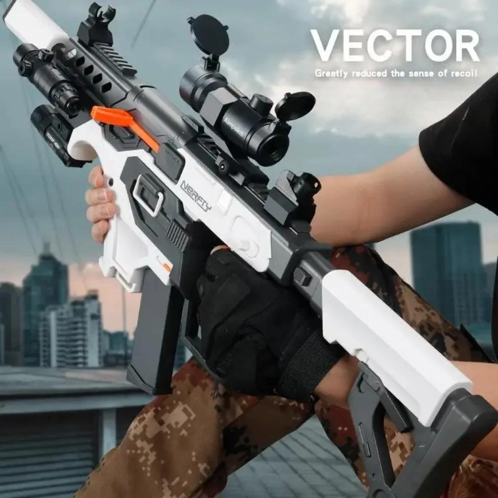 Short Sword Vector Electric Submachine Gun Model Full Automatic Soft Bullet Toy Gun Birthday Christmas Gift for Boys Adult