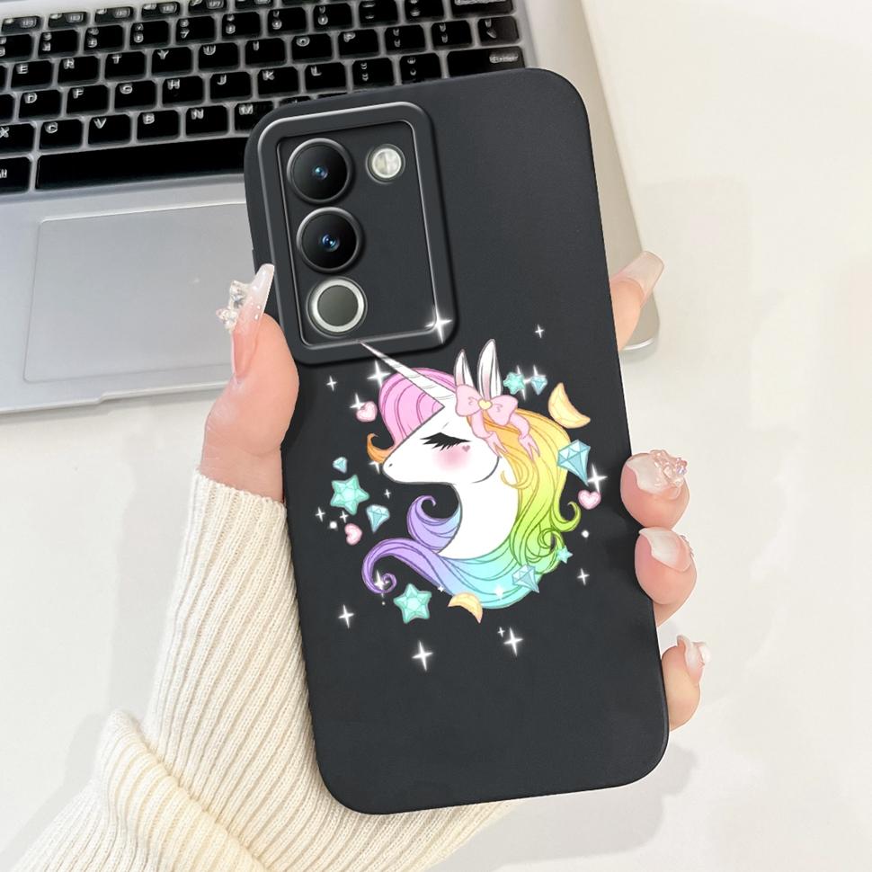 For Vivo Y200 Casing V2307 Stylish Sunflower Cartoon Girls Cover Case For Vivo Y 200 V29E V 29E Y200 5G Soft Fundas Capa 6.67"