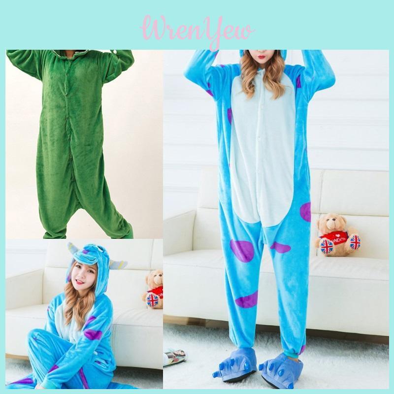 Soft And Cozy Monsters University Mike Wazowski And Sully Costume Pajamas For All Ages