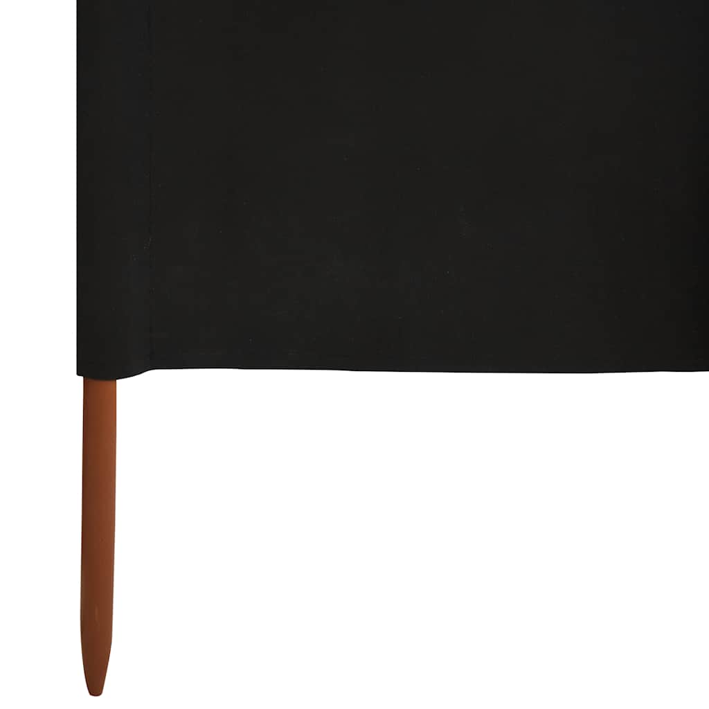 5 Piece Windscreen Mesh 600 X 120 Cm Black