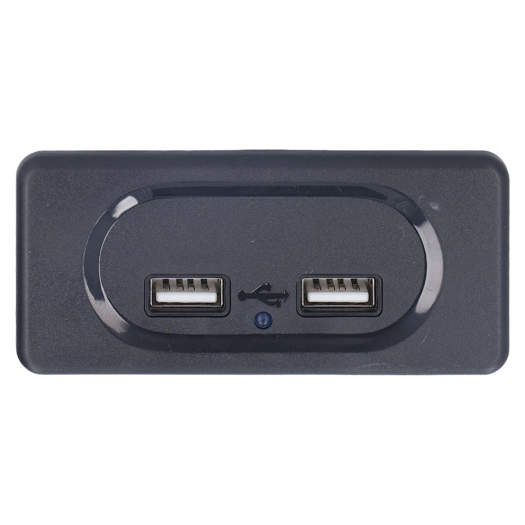 RV USB Charger High Speed Dual Port Intelligent Circuit Car Chargers Socket with Blue LED