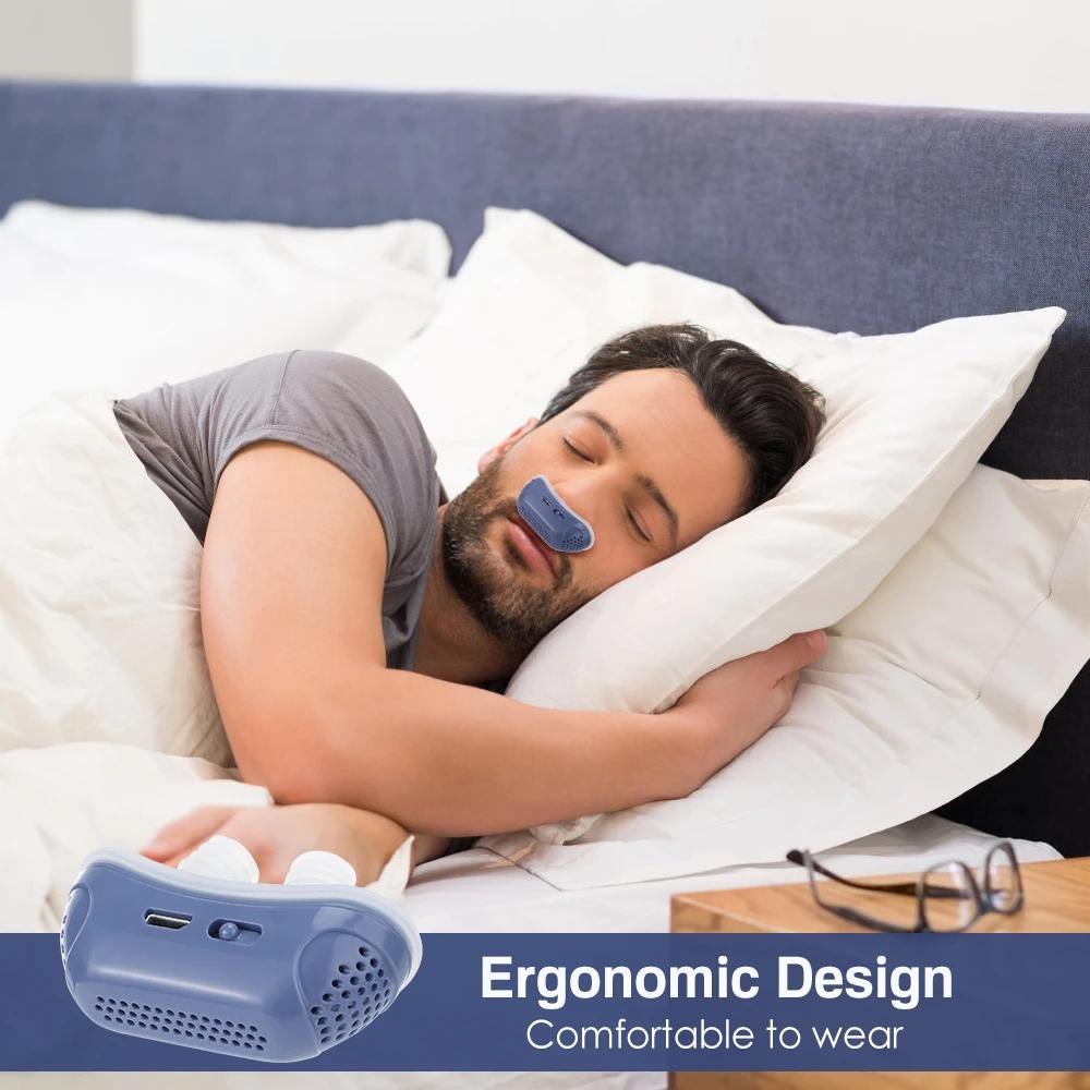 Anti Snoring Silicone Nose Stopper Snoring Tools Double Vortex Air Supply Anti-Snoring Devices for Individual Family Good Sleep
