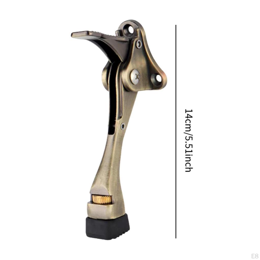 Adjustable Indoor Door Stop 5.5inch Long 10mm Rubber Tip Kickstand Foot Operated