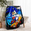 Custom Name Sonic Theme Printed Blanket - Perfect for Couch, Bed, Travel & Outdoor Use | Machine Washable, Cozy & Durable.