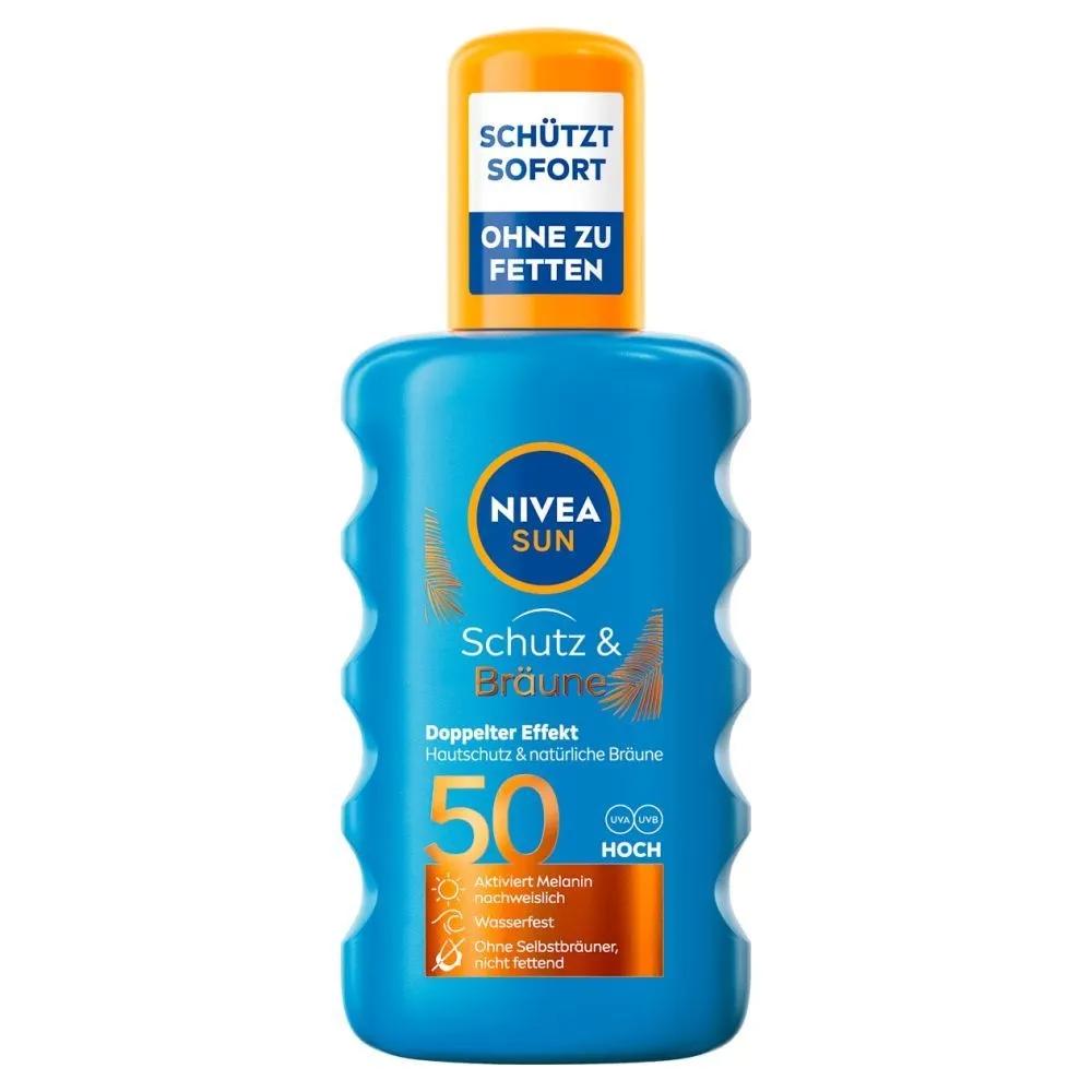 Nivea Sun Sun Protect & Bronze Spray LSF50, 200ml