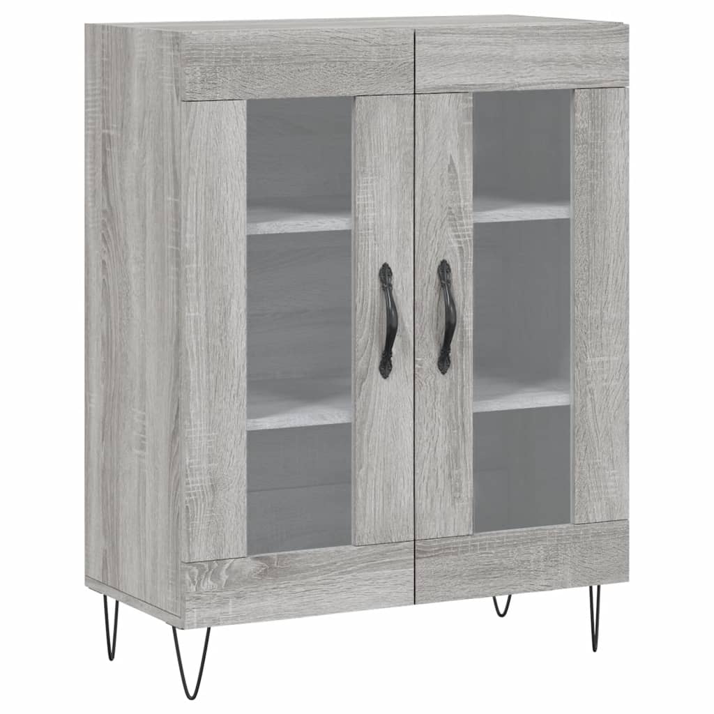 Vidaxl Cabinet, Sonoma Grey Oak, 69.5X34X90Cm, Wood-Based Material