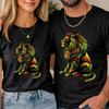 Rasta Lion T Shirt Unisex Mens Judah Jamaican King Of The Jungle Tee Gift Top