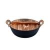 Telssida Thickened Cast Iron Wok with Double Handles