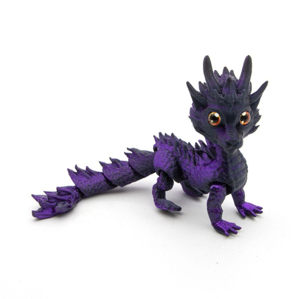 Long Haired Dragon Model Toy Home Office Dragon Action Figure 3D Printed Dragon  Garden Decoration